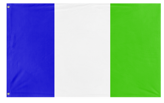A mockup of the custom flag 'Yukon flag' on a white background