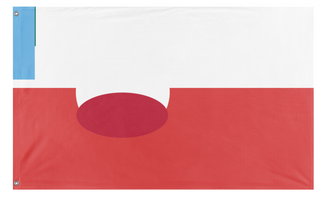 A mockup of the custom flag 'Greenland  flag' on a white background