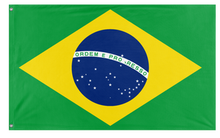 A mockup of the custom flag 'Brazil flag' on a white background