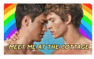 A mockup of the custom flag 'edc flag' on a white background