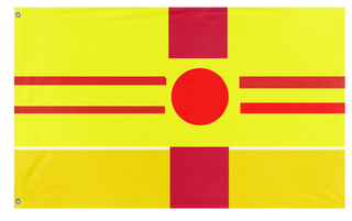 A mockup of the custom flag 'New Mexico  flag' on a white background
