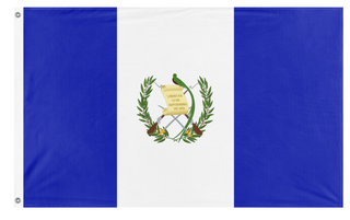 A mockup of the custom flag 'Guatemala  flag' on a white background