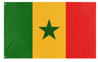 A mockup of the custom flag 'Senegal flag' on a white background