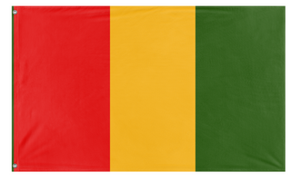 A mockup of the custom flag 'gunea flag' on a white background