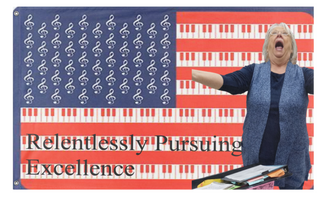 A mockup of the custom flag 'Choir flag' on a white background