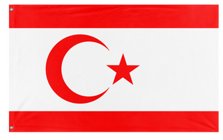 A mockup of the custom flag 'North Cythrus flag' on a white background