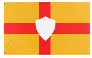 A mockup of the custom flag 'Ulster flag' on a white background