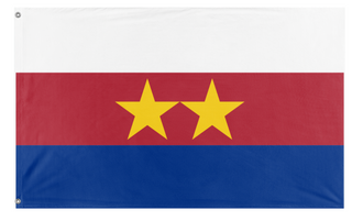 A mockup of the custom flag 'Kuleriea  flag' on a white background