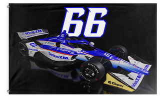 A mockup of the custom flag 'Marcus66 flag' on a white background