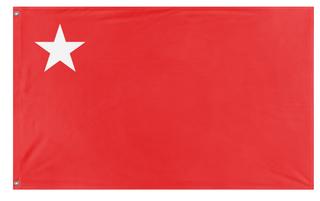 A mockup of the custom flag 'Myamar People's Defence Force  flag' on a white background