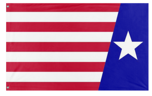 A mockup of the custom flag 'NFFA flag' on a white background