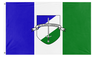 A mockup of the custom flag 'Northwest American Republic 2 flag' on a white background