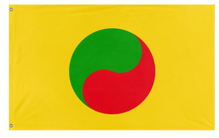 A mockup of the custom flag 'china flag' on a white background