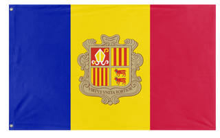 A mockup of the custom flag 'Test 15 flag' on a white background