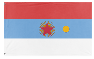 A mockup of the custom flag 'test3 flag' on a white background