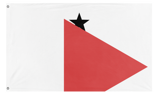 A mockup of the custom flag 'test 7 flag' on a white background