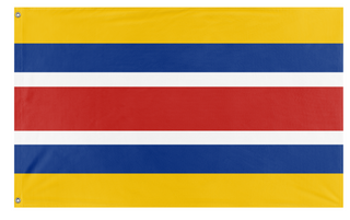A mockup of the custom flag 'menjing flag' on a white background