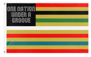 A mockup of the custom flag 'One Nation flag' on a white background