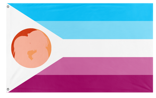 A mockup of the custom flag 'TGK flag' on a white background