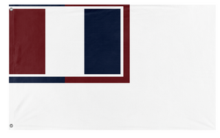 A mockup of the custom flag 'bosphours navil authority' on a white background