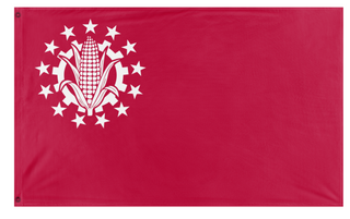 A mockup of the custom flag 'Communist United States flag' on a white background