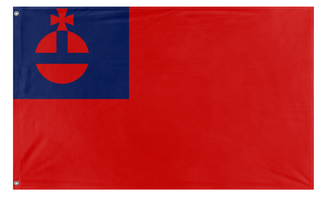A mockup of the custom flag 'peoples trsardom of trasnmur flag' on a white background