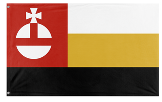 A mockup of the custom flag 'soviet russian empire flag' on a white background
