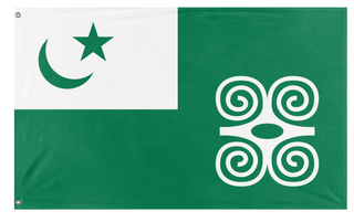 A mockup of the custom flag 'Flag of Chuppel' on a white background