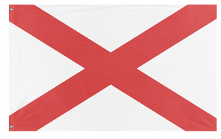 A mockup of the custom flag 'Alabama flag' on a white background