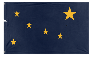 A mockup of the custom flag 'Alaska  flag' on a white background