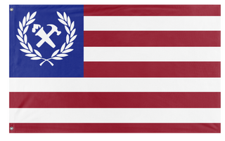 A mockup of the custom flag 'Republic flag' on a white background