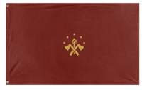 A mockup of the custom flag 'Maroon flag' on a white background
