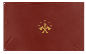 A mockup of the custom flag 'Maroon flag' on a white background