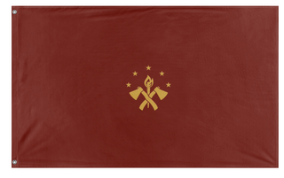A mockup of the custom flag 'Maroon flag' on a white background