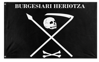 A mockup of the custom flag 'bas flag' on a white background