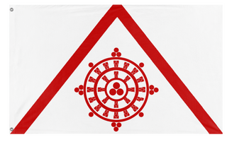 A mockup of the custom flag '9 flag' on a white background