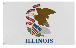 A mockup of the custom flag 'illinois flag' on a white background