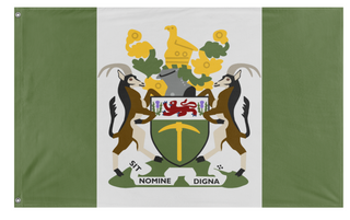 A mockup of the custom flag 'rhodesia flag' on a white background