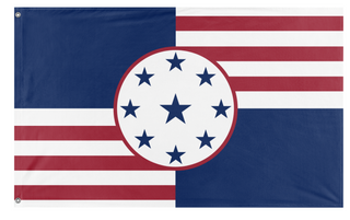 A mockup of the custom flag 'Republic flag' on a white background