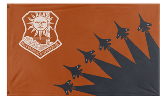 A mockup of the custom flag 'Ace Combat Sol Squadron flag' on a white background