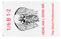 A mockup of the custom flag '1-2 flag' on a white background