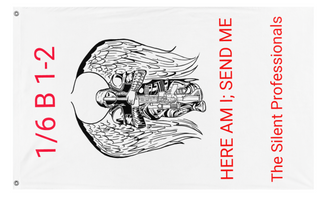 A mockup of the custom flag '1-2 flag' on a white background