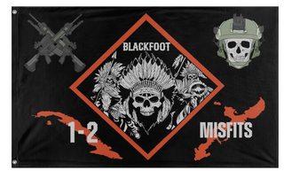 A mockup of the custom flag '1-2 og  flag' on a white background