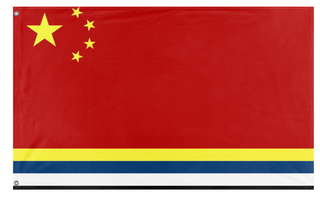 A mockup of the custom flag 'republic of chins  flag' on a white background