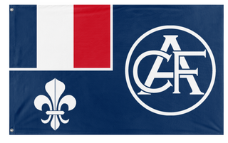 A mockup of the custom flag 'french africa flag' on a white background