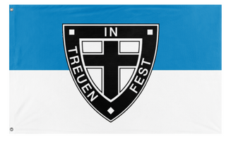 A mockup of the custom flag 'riga baltic germans  flag' on a white background