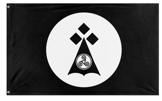 A mockup of the custom flag 'brittany  flag' on a white background