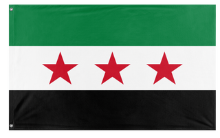 A mockup of the custom flag 'Arab Republic of Syria' on a white background
