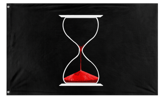 A mockup of the custom flag 'The Seaker flag' on a white background