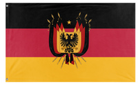 A mockup of the custom flag 'The Empire of Germany flag' on a white background